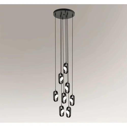Lampa wisząca FUROKU 7952 czarna 8xLED wys.200cm