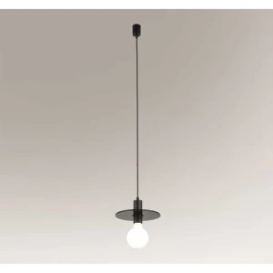Lampa wisząca Shilo IKEDA 7982 czarna 1xE27+LED wys.150cm