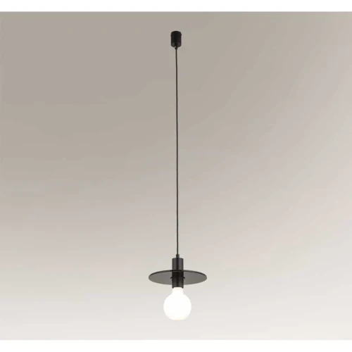 Lampa wisząca IKEDA 7982 czarna 1xE27+LED wys.150cm