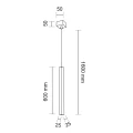 Lampa wisząca AOMORI 7986 czarna 1xG9 wys.150cm