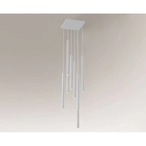 Lampa wisząca Shilo YABU 7577 biała8xMR11 wys.200cm
