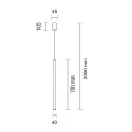 Lampa wisząca YABU 7573 biała 1xMR11 wys.200cm