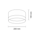 Plafon TOSA czarny 8060 GX53