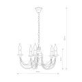 Lampa wisząca ARES 205 czarna E14 wys.100cm
