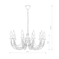 Lampa wisząca ARES 206 czarna E14 wys.100cm