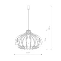 Lampa wisząca IKA D 4174 drewniany E27 wys.132cm