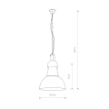 Lampa wisząca HIGH-BAY 5067 czarna E27 wys.140cm