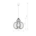 Lampa wisząca MEKNES 5297 biała E27 wys.160cm