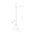 Lampa wisząca EYE SUPER B 6490 biała GU10 wys.68-76.5cm