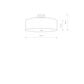 Plafon VIVIANE 6532 szary E27 szer.50cm