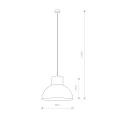 Lampa wisząca WORKS 6613 czarna E27 wys.113cm