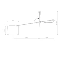 Lampa wisząca VIPER 6641 czarna E27 wys.58-173cm
