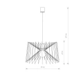 Lampa wisząca NESS 6768 czarna E27 wys.125cm