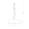 Lampa wisząca VIVIANE 6774 czarna E27 wys.108cm