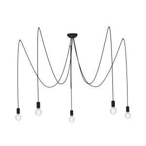 Lampa wisząca Nowodvorski SPIDER 6788 czarna E27 wys.300cm
