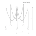 Lampa wisząca SPIDER 6788 czarna E27 wys.300cm