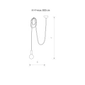 Lampa wisząca SPIDER 6792 czarna E27 wys.300cm