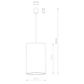 Lampa wisząca BARREL L 8444 różowy E27 wys.184cm