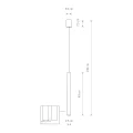 Lampa wisząca LASER 490 8797 czarna G9 wys.130cm