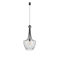 Lampa wisząca LUKSOR S 8851 czarna E27 wys.126cm