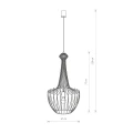 Lampa wisząca LUKSOR S 8851 czarna E27 wys.126cm