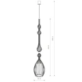 Lampa wisząca ABI L 8864 czarna E27 wys.180cm