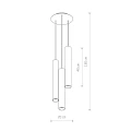 Lampa wisząca EYE L 8917 czarna GU10 wys.130cm
