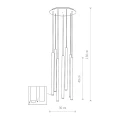 Lampa wisząca LASER 490 8920 czarna G9 wys.130cm
