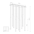 Lampa wisząca LASER 490 8924 mosiądz G9 wys.130cm