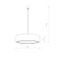 Lampa wisząca MIST 8942 biała E27 wys.110cm