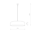Lampa wisząca TURDA 8945 biała E27 wys.110cm