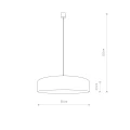Lampa wisząca TURDA 8946 szara E27 wys.110cm