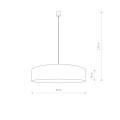 Lampa wisząca TURDA 8947 szara E27 wys.110cm
