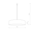 Lampa wisząca CROCO 8948 szara E27 wys.110cm