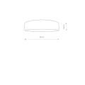 Plafon LAGUNA 8954 beżowy E27 szer.50cm