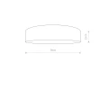 Plafon TURDA 8960 szary E27 szer.78cm