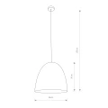 Lampa wisząca EGG M 9022 czarna E27 wys.150cm