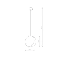 Lampa wisząca WHEEL 9033 czarna E27 wys.137cm