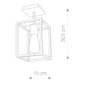 Plafon CRATE 9045 czarny E27 szer.15cm