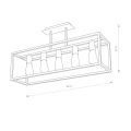 Plafon CRATE 9047 czarny E27 szer.22cm