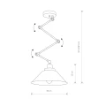 Lampa wisząca PANTOGRAPH 9126 czarna E27 wys.67-109.5cm