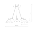 Lampa wisząca TECHNO 9142 czarna E27 wys.65cm