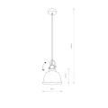 Lampa wisząca AMALFI M 9153 złota E27 wys.150cm