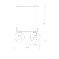 Lampa wisząca MONACO 9363 czarna E27 wys.120cm