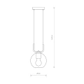 Lampa wisząca MONACO 9364 czarna E27 wys.142cm