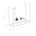 Lampa wisząca PLANT 9381 czarna GU10 wys.160cm