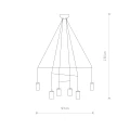Lampa wisząca IMBRIA 9677 czarna GU10 wys.130cm