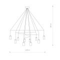 Lampa wisząca IMBRIA 9680 czarna GU10 wys.130cm