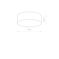 Plafon CAMERON 9682 szary E27 szer.65cm