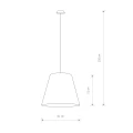 Lampa wisząca MOSS 9737 czarna E27 wys.150cm